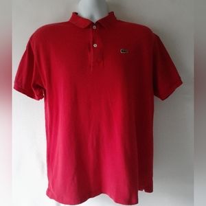 Locoste men's red short-sleeve polo shirt size 6